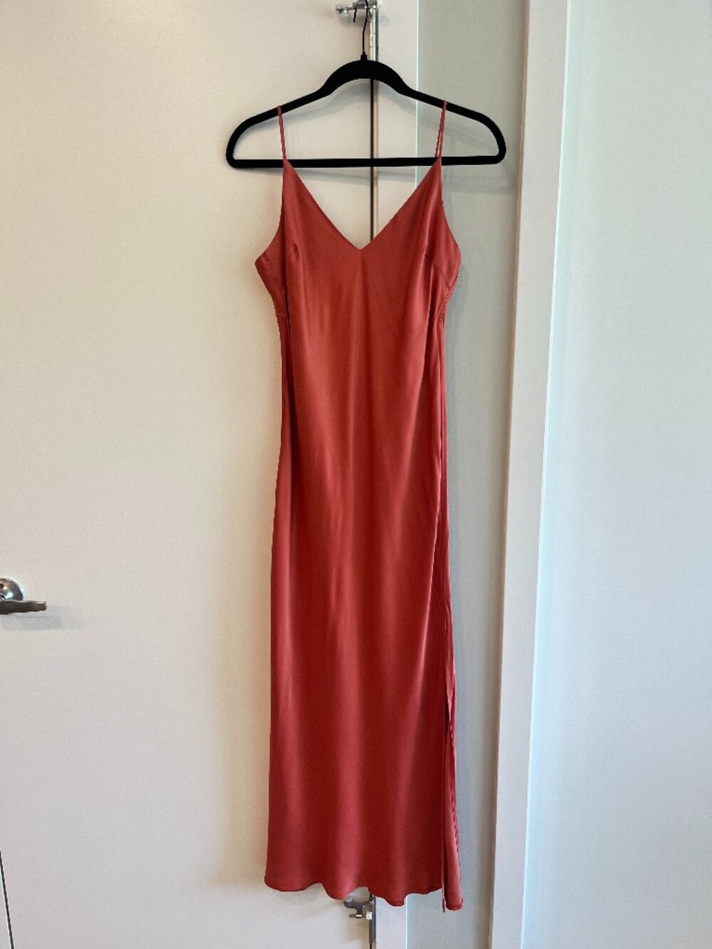 Park & Fifth Rust Slip Midi Dress